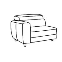 Bydgoskie Meble - BOSTON Segm.1,5RF ele L + aku | Lewy z elektryczną funkcją relax + akumulator