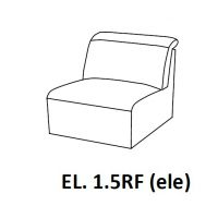 Bydgoskie Meble - MONACO EL 1,5RF ele | fotel wewnętrzny bez boków | z funkcją rekax elektryczną
