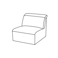 Bydgoskie Meble - MONACO EL 1,5 | fotel wewnętrzny bez boków | 