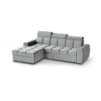 Mars Meble - GOMEZ L LIGHT GREY Narożnik z funkcją i pojemnikiem PROMOCJA