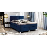 PMW - DINA Łóżko kontynentalne z pojemnikiem | 160x200 | Wysokość zagłówka 140 cm | Materac Komfort | Topper HR