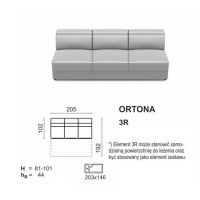 Meblomak - ORTONA El. 3-os. 3R Rozkładany