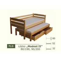 PANKAU - Łóżko parterowe Modest II bez materaca piankowego (spanie 80/190)