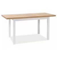 SIGNAL - ADAM Stoł rozkładany 100-140x60 cm | Dąb Lancelot | Biały mat | z PL