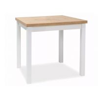 SIGNAL - ADAM Stoł 80x80cm | Dąb Lancelot | Biały mat | z PL