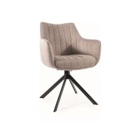 SIGNAL - AZALIA Brego Krzesło | Obrót siedziska | Tkanina Brego Jasny beż 31 | Stelaż Czarny mat " DOSTĘPNE OD RĘKI