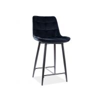 SIGNAL - KRZESŁO BAROWE | HOKER CHIC H-2 Velvet | Czarny Bluvel 19