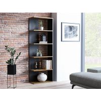 SIGNAL - CORNER Regał | Dąb Wotan | Czarny | z PL