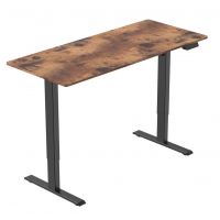 EKO-LIGHT - CONTROL SERIES 140 Biurko Gamingowe LV9904 | Wysokość Regulowana | Czarne | Drewno Rustykalne