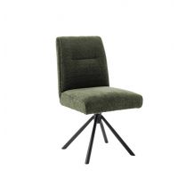 MC AKCENT - DELANE 1S Krzesło | Oparcie ruchome | Obrót siedziska | Tkanina oliwka | Stelaż czarny mat | 1006256