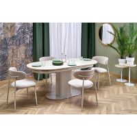 HALMAR - FALONE Stół rozkładany 180-220 | Spiek- jasny trawertyn/ kaszmir