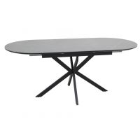 SIGNAL - GASTON CERAMIC 140 Stół rozkładany 80x140(180)x76hcm | Szary | Czarny