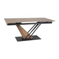 SIGNAL - GENESIS Stół 90x160-220 | LEGNO DĄB | Czarny