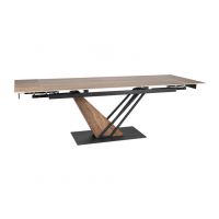 SIGNAL - GENESIS Stół 90x180-240x76h | LEGNO DĄB | Czarny