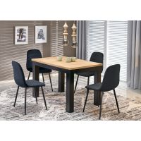 HALMAR - GIZMO Stół rozkładany 120-160 | dąb artisan/czarny