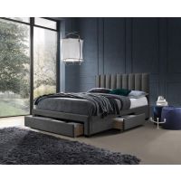 HALMAR - GRACE 140 Łóżko z szufladą | popielaty