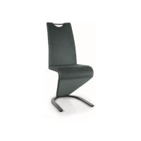 SIGNAL - H-090 Velvet Krzesło | Tkanina | Zielony Bluvel 78 | Stelaż Czarny mat | ZESTAW 4 SZT | DOSTĘPNE OD RĘKI