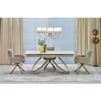 HALMAR - HILARIO Stół rozkładany 180-260 | jasny trawertyn/ kaszmir