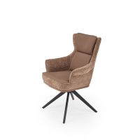 HALMAR - K611 Krzesło | Obrót siedziska | brązowy