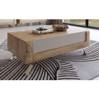 Bydgoskie Meble - KASAI Stolik kawowy | 24HKMI99 | Dąb harbor złoty-Kaszmir