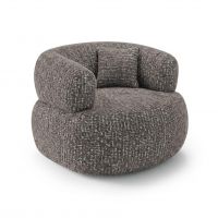 Mars Meble - LUMI Fotel na obrotowej podstawie | BROWN – Rimba 07 | PROMOCJA