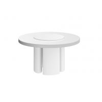 HUBERTUS - GLAMOUR MIRACOLO Stół 140 | Biały mat | Chrom