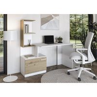 HALMAR - MISO Biurko | biały/dąb artisan | z EU