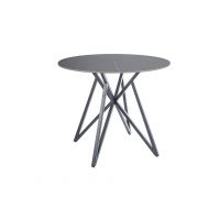 SIGNAL - MURANO Stół fi 90 | Szary | Czarny mat