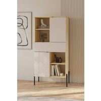 HELVETIA MEBLE WIERUSZÓW - ORE KOMODA WYSOKA 2D1S | 24LKOG42 | Dąb lindberg-Kaszmir