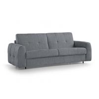 Mars Meble - PERONI 140 Sofa na stelażu włoskim | funkcja spania i materac oraz pojemnik DARK GREY | PROMOCJA | DOSTĘPNA OD RĘKI