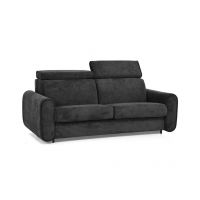 Mars Meble - PEROTTI 160 Sofa na stelażu włoskim | funkcja spania i materac oraz pojemnik BLACK - RUN AGAIN 99 | PROMOCJA