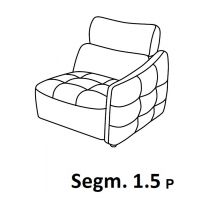Bydgoskie Meble - DAVOS Segm.1,5 P | Segment 1,5 z prawym bokiem