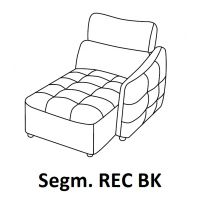 Bydgoskie Meble - DAVOS Segm. REC/BK P | segment prawy z pojemnikiem na pościel