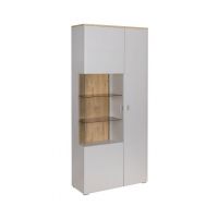 Bydgoskie Meble - SAMBUCA Witryna 2D | 24ZEMZ12 | Szary/Dąb coast Evoke