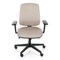 GROSPOL - STARTER Fotel Obrotowy 3D Black / Chrome IBRA | Obciążenie do 150 kg