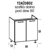 LIVEO - TIFFANY Szafka T24/D80Z | Dolna 80 zlewozmywakowa
