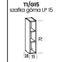 LIVEO - TIFFANY Szafka T1/G15 | Górna 15 otwarta