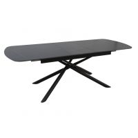 SIGNAL - VECTOR 180 Stół rozkładany 90x180-220x76h | Czarny