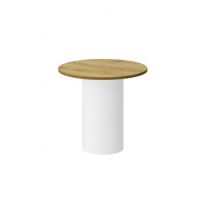 HUBERTUS - ALTO LAMI Ława 60 | Blat Dąb Słoneczny | Biały połysk