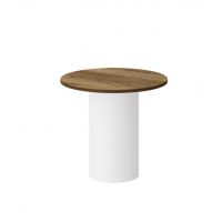 HUBERTUS - ALTO LAMI Ława 60 | Blat Dąb Pradawny | Biały połysk