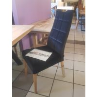 PAGED - ARCO Krzesło | Dąb naturalny 100 | Tkanina Matt Velvet 99 | 6 sztuk | DOSTĘPNE OD RĘKI