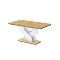 HUBERTUS - BELLISSIMA LAMI Stół 160-256x89 | Blat Dąb Słoneczny | Nogi Biały połysk