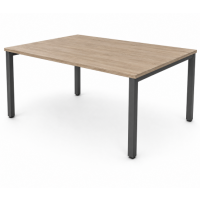AMS Meble Biurowe - STAND Biurko BS22 Na Stelażu Metalowym | 160x160 cm | 2-osobowe | Wolnostojące