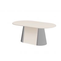 HUBERTUS - GLAMOUR CAPITOLO Stół 160-208x89 | Kaszmir połysk | Chrom