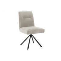 MC AKCENT - DELANE 1S Krzesło | Oparcie ruchome | Obrót siedziska | Tkanina krem | Stelaż czarny mat | 1006255