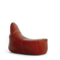 GIGANT PUFA - Fotel DELUX EKOSKÓRA brąz