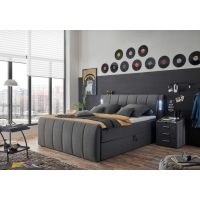 MEBLE BEST - EDMONTO Łóżko Kontynentalne z pojemnikiem | 180x200 | bez oświetlenia