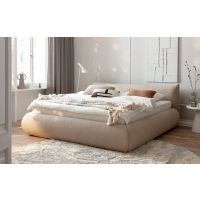 MC AKCENT - FORTELLO Łóżko z pojemnikiem 160x200 | Tkanina Marieta cappuccino 9103 | FOR16063