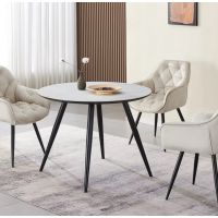 SIGNAL - IDEAL CERAMIC Stół Biały efekt marmuru | Czarny