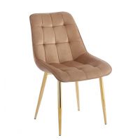 FURNITEX - J262-1 (G) Krzesło | Riviera 24 cappuccino | Nogi Złote